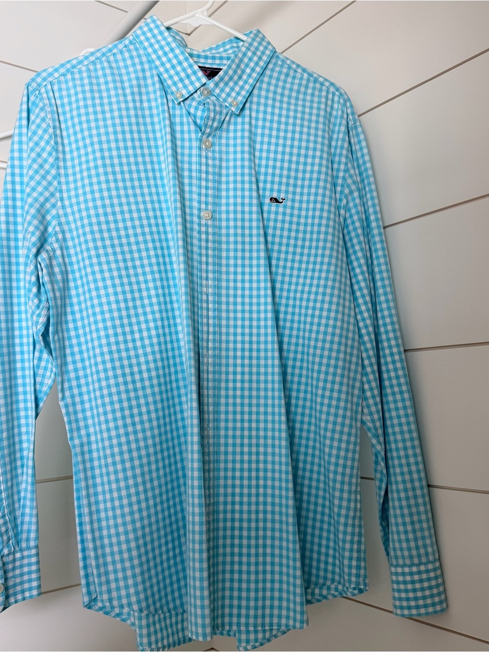 Vineyard Vines Slim Fit Whale Shirt in Blue Gingham